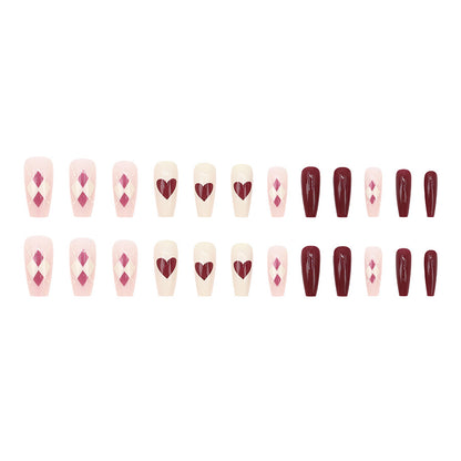 Diamond pattern high-end manicure