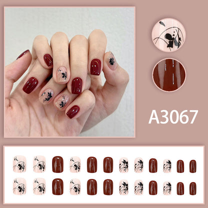 Mature flower nail art