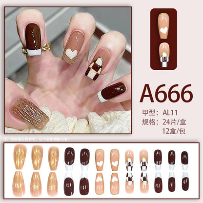 Love Heart Pattern Nail Art