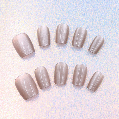 Brown Luxury Starry Galaxy Cat Eye High-Quality Nail Art