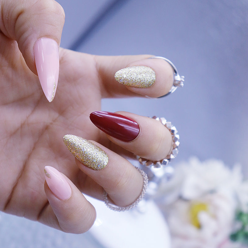 Red flashing nail polish