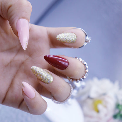 Red flashing nail polish
