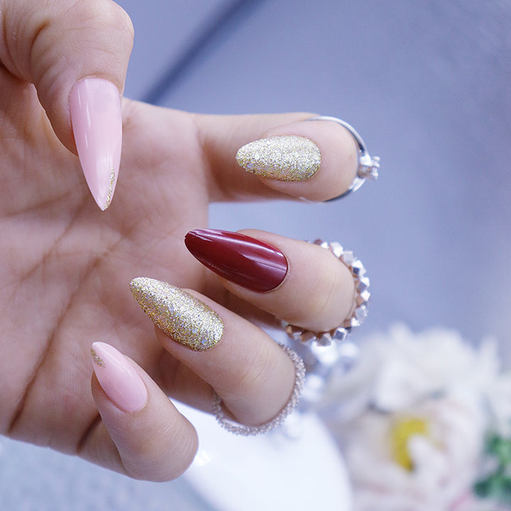 Red flashing nail polish