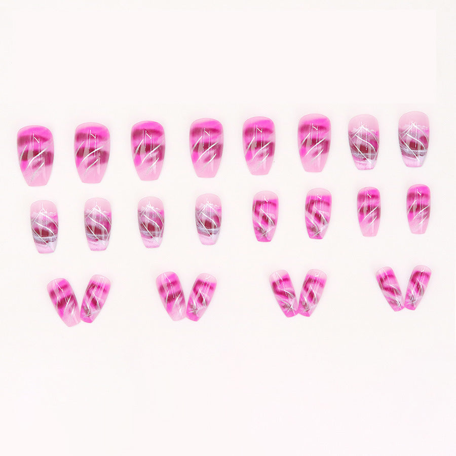 Magenta-hued smoky wine-infused mist manicure