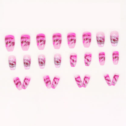 Magenta-hued smoky wine-infused mist manicure