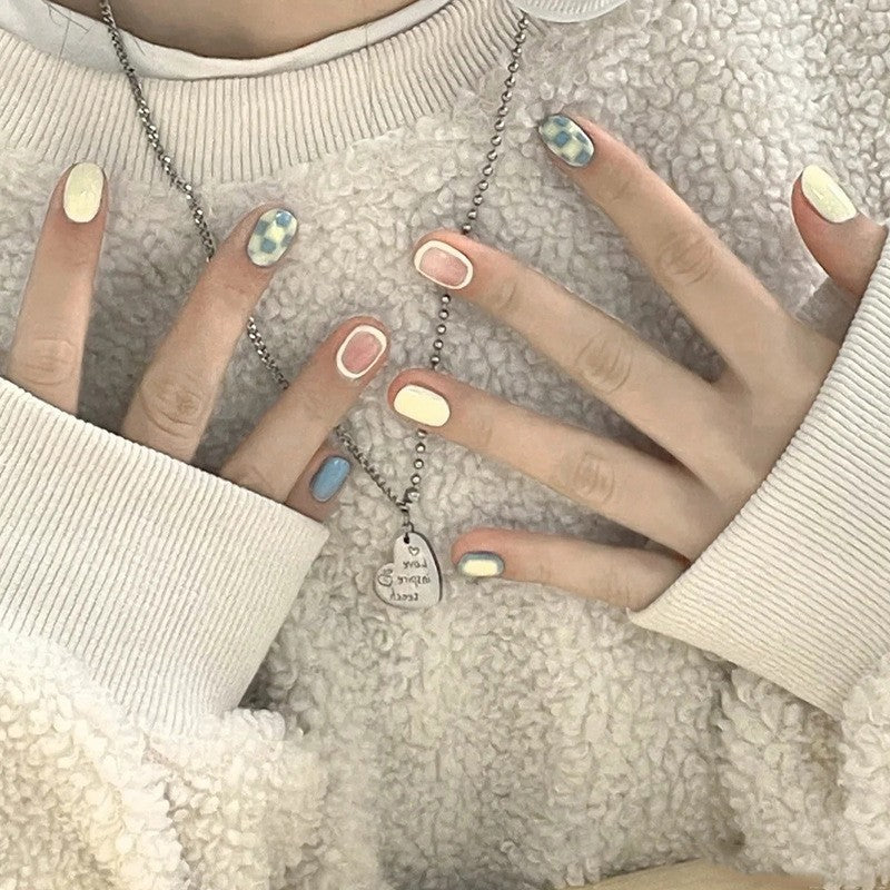 Popular checkered nail polish