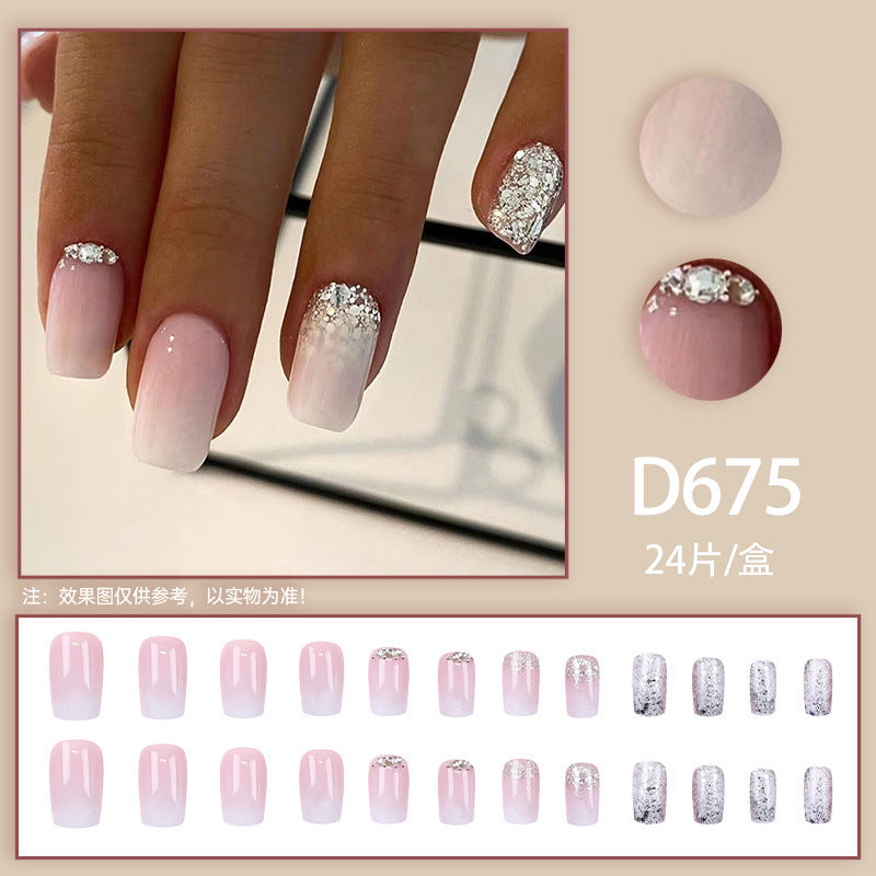 Line Diamond Nail Art - Sophisticated Beauty Design