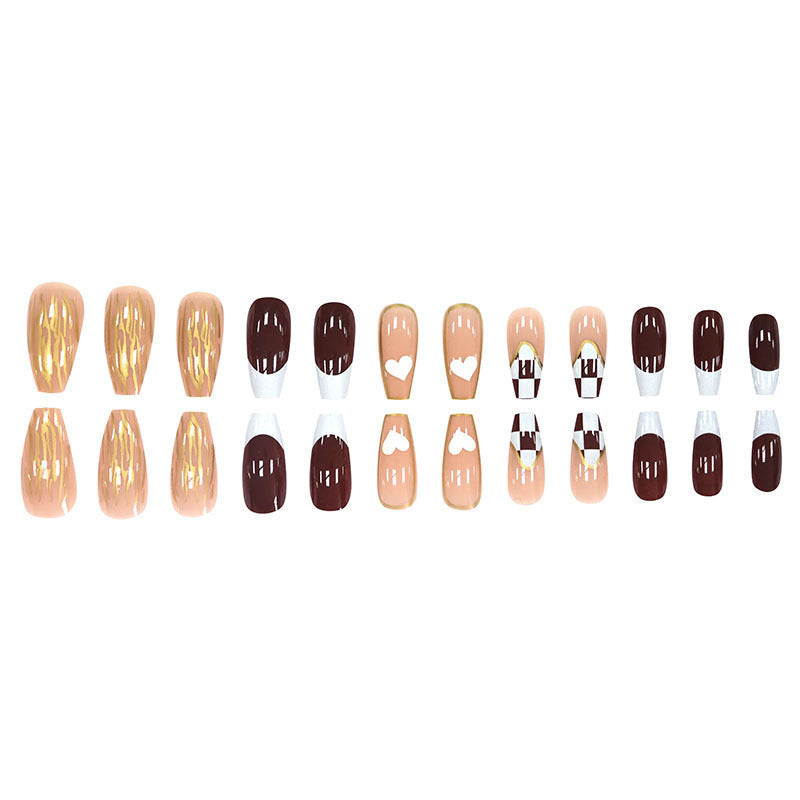 Love Heart Pattern Nail Art