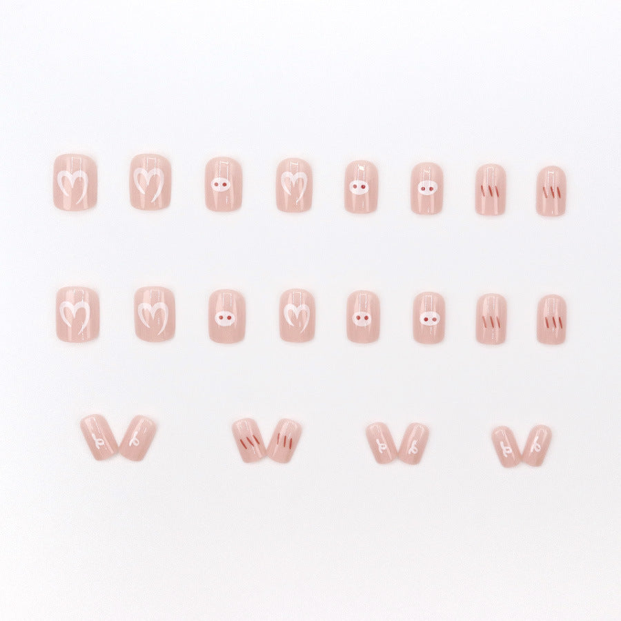 Fashionable, elegant and simple rainbow series manicure