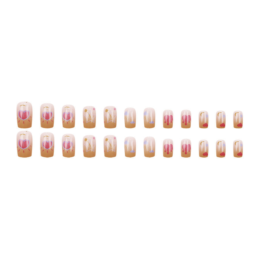 Spring and Summer Colorful Hand-Painted Nails