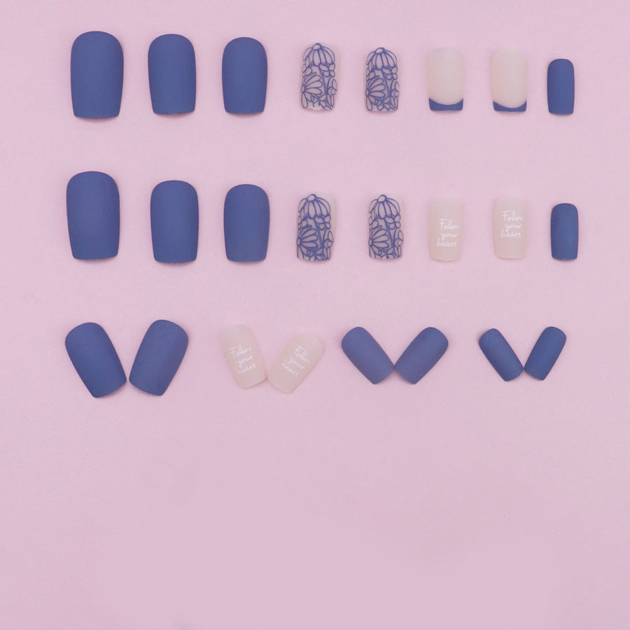 Sandblasted flower pattern nail art sheet