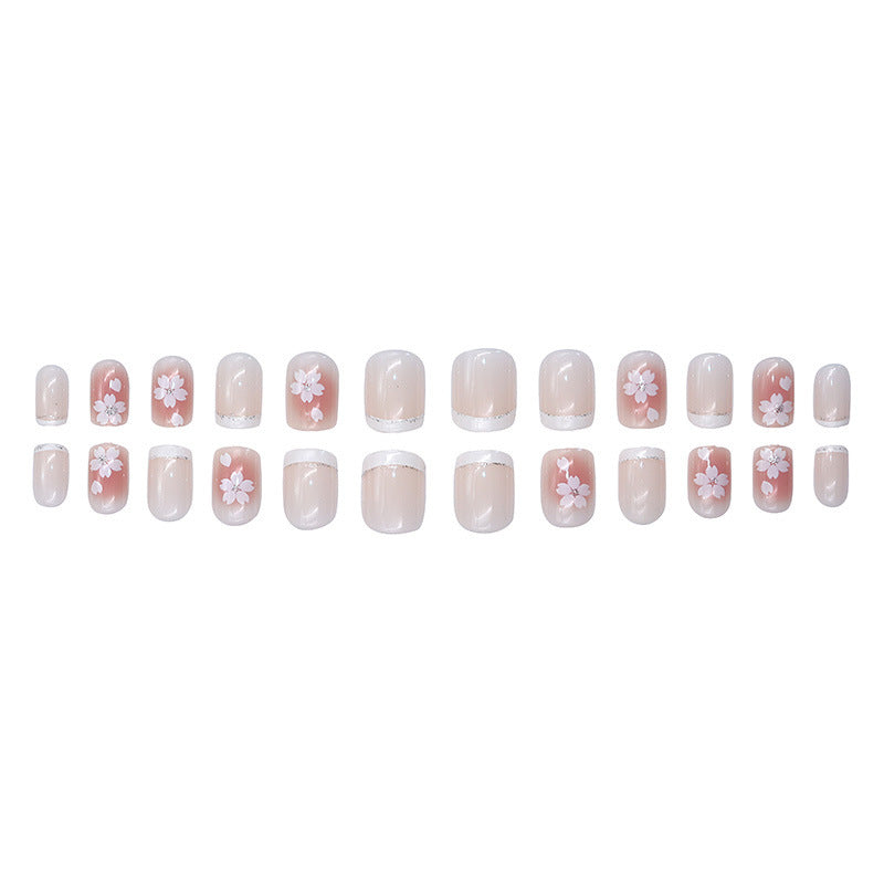 Soft and pretty teenage girl's cute nail art