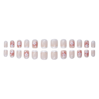 Soft and pretty teenage girl's cute nail art