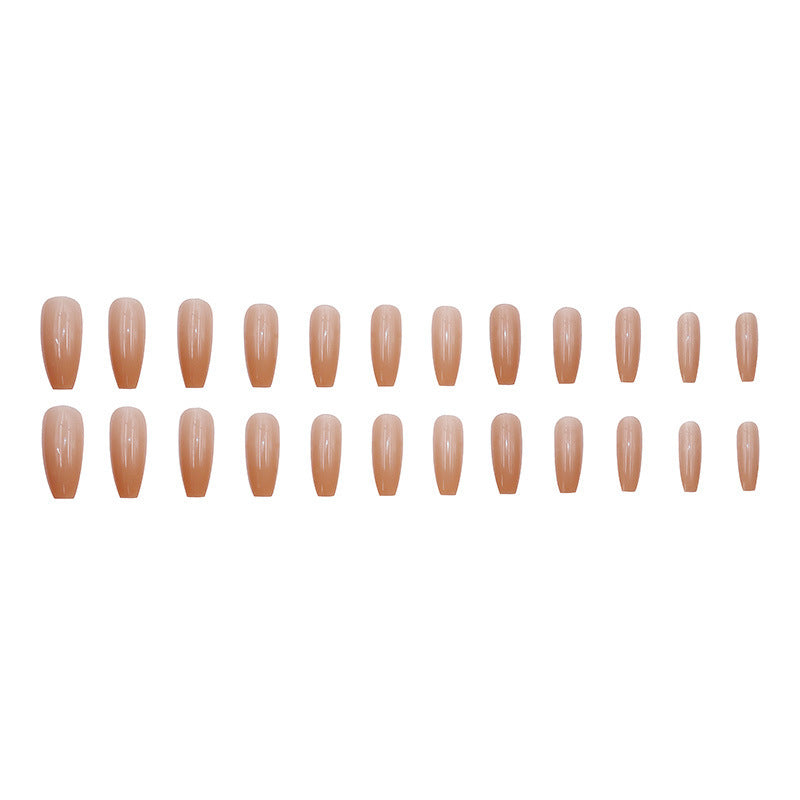 Bare color long-style nailwear