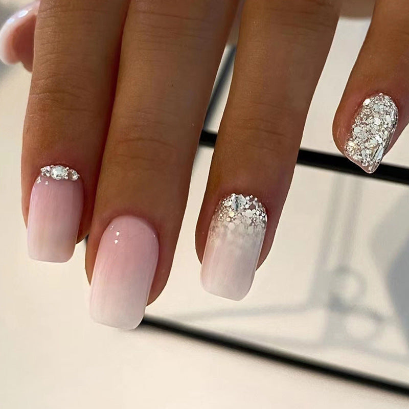 Line Diamond Nail Art - Sophisticated Beauty Design
