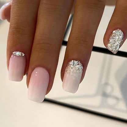 Line Diamond Nail Art - Sophisticated Beauty Design