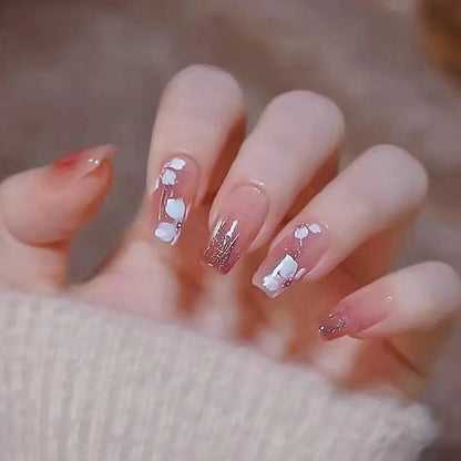 Pink girl's confident and unique manicure