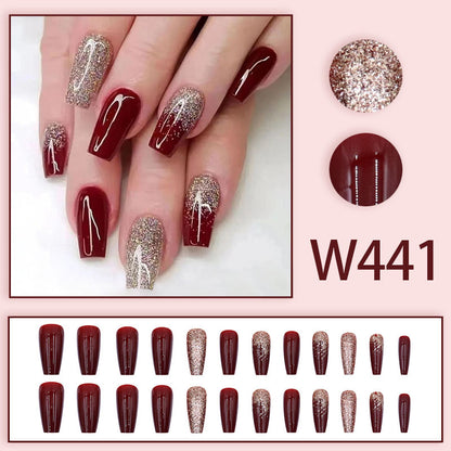 Deep red luxury style mature and alluring manicure