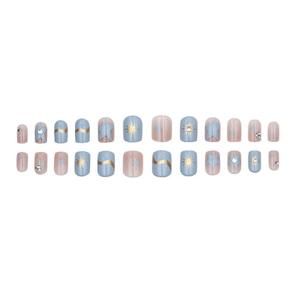 Nude Star Powder Diamond Design Sparkling Flash-In Style Nail Art