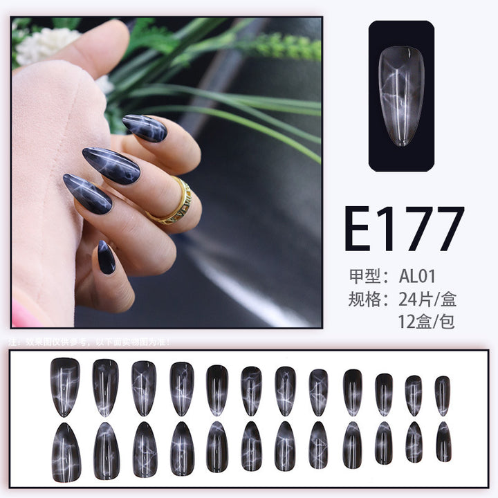 Cold and dark style manicure