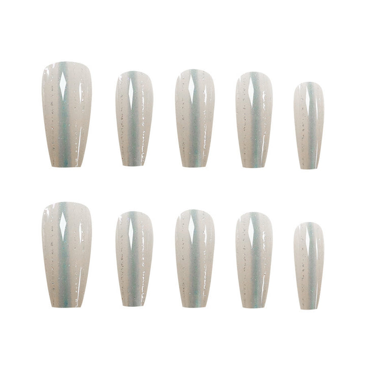 Blue striped cat eye nail polish