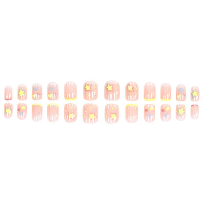 Love Star Ice Clear Shimmer Nails
