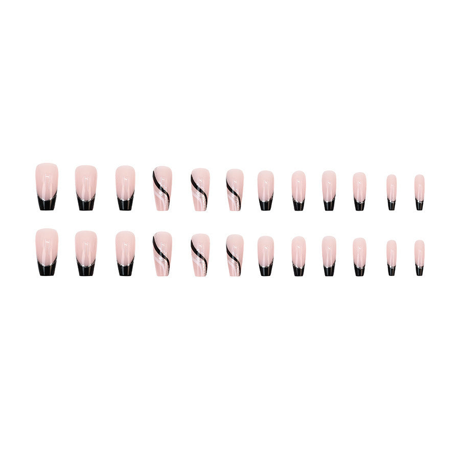 European and American fashion "ins" style black glitter nail polish