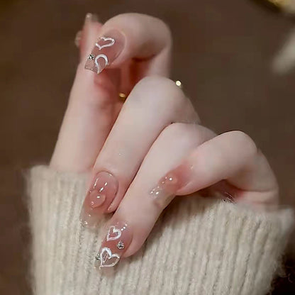 Love Diamond Luxury Engraved Wearable Nail Art
