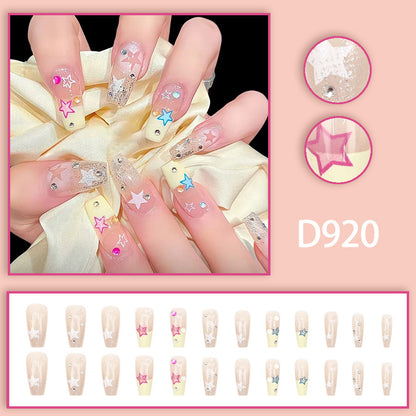 Cute Star Sparkling Nail Art