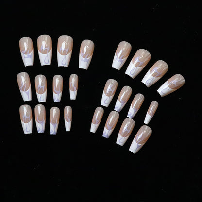 Sweet and cool girl flame-patterned nail art