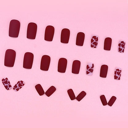 Hot girl cool style red heart accessory for nails