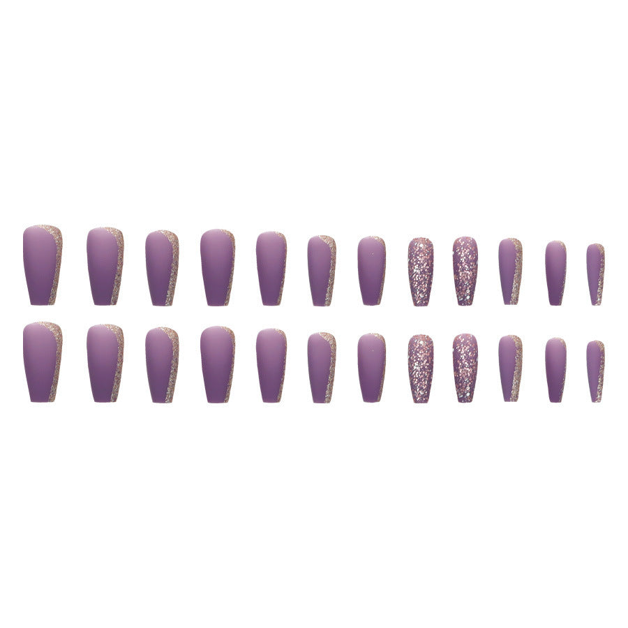 Purple grape color style of clothing and nail decoration