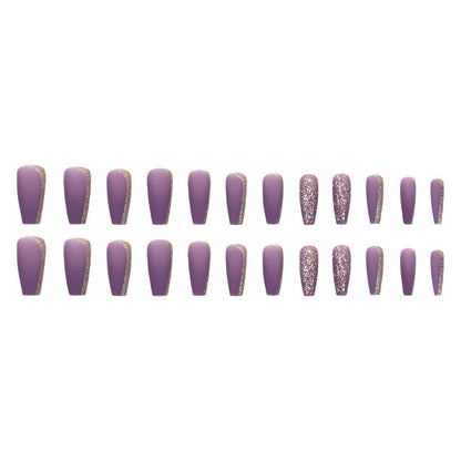 Purple grape color style of clothing and nail decoration