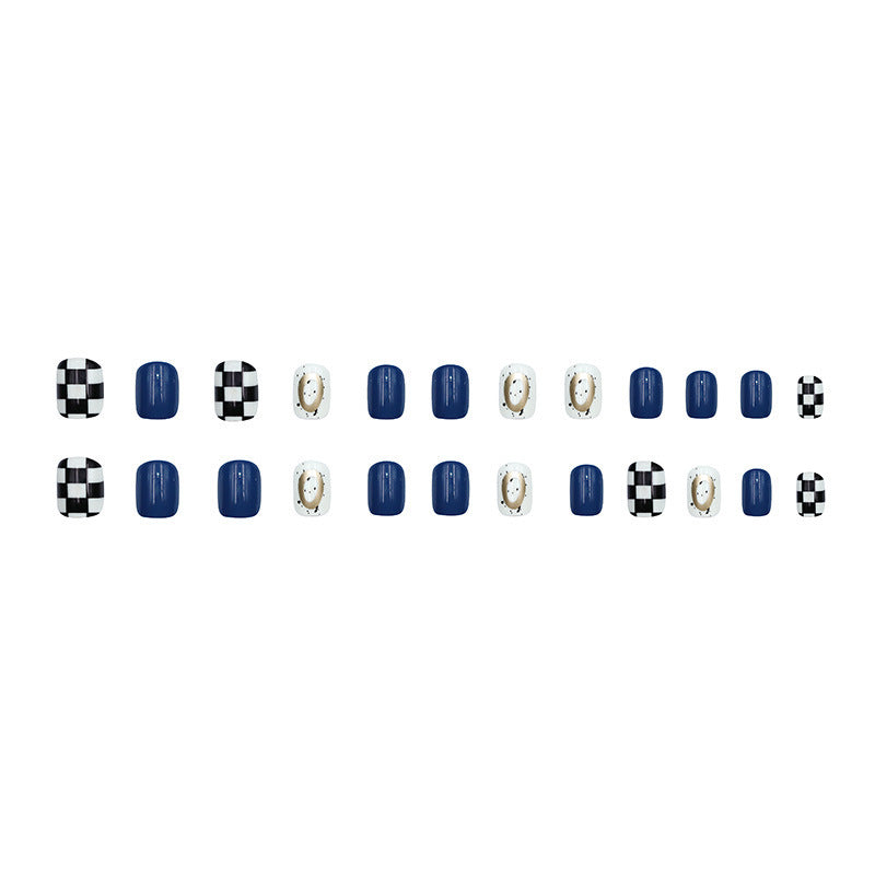 Chessboard pattern nail art