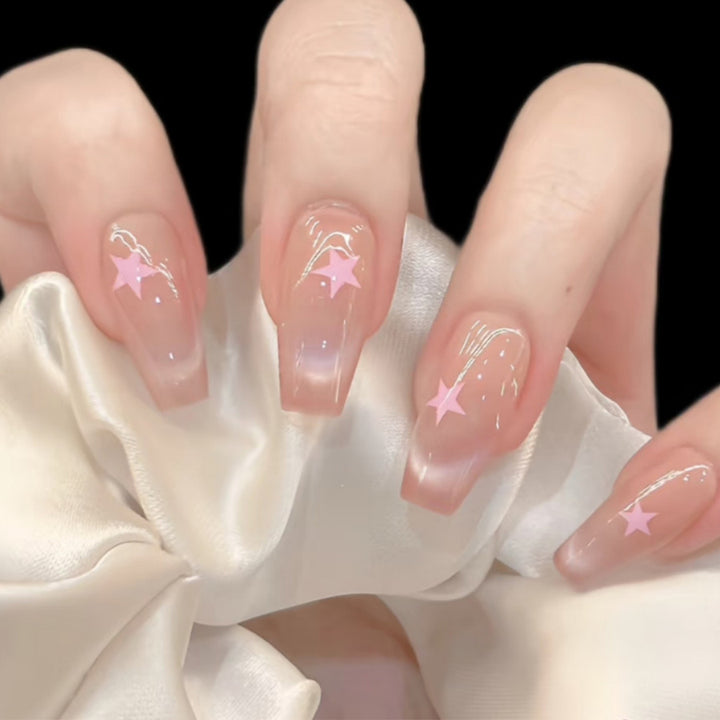 Star glitter cat eye nail polish