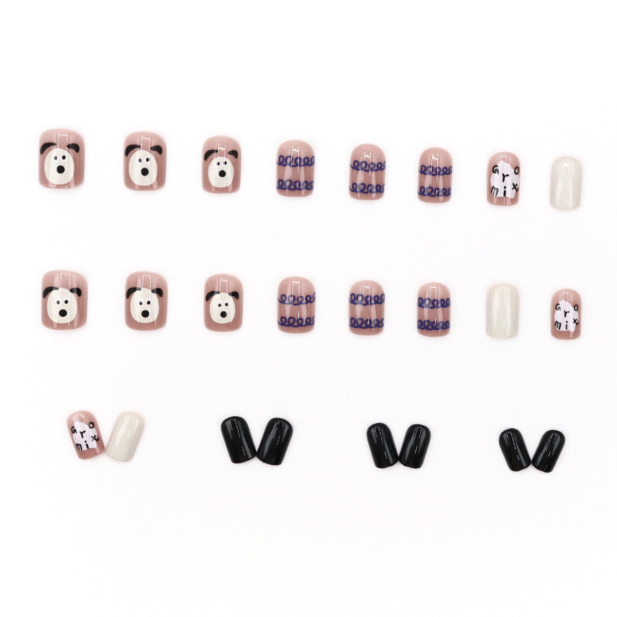 Pretty white and cute puppy manicure