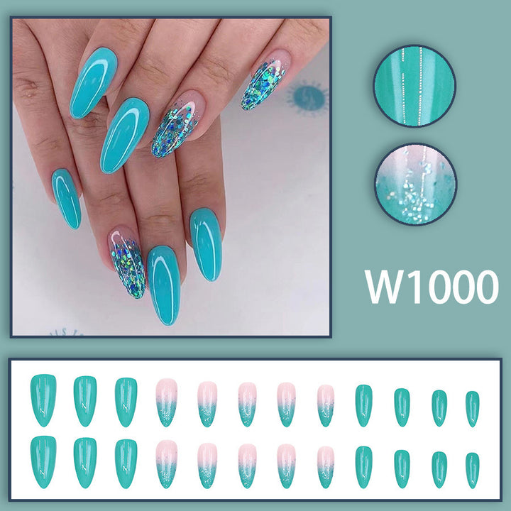 Blue-green forest burst into brilliant coolness and adorned with nails