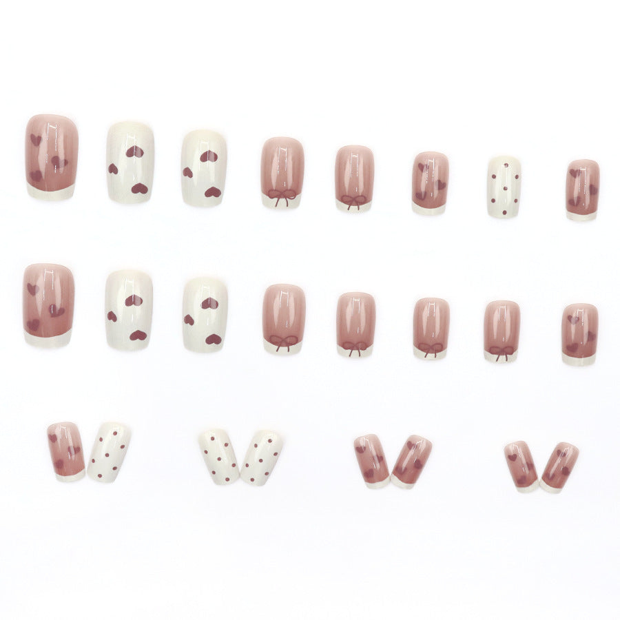 Love Heart Bow Personalized Nail Art