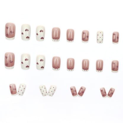 Love Heart Bow Personalized Nail Art