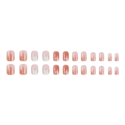 Soft pink little heart nail art