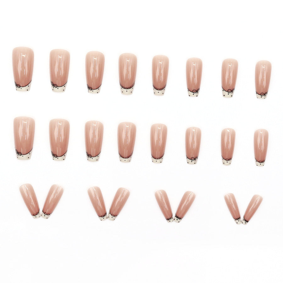 Pure lace border, sweet and cool style, niche small-scale polka dot butterfly nail art