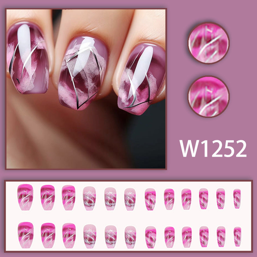 Magenta-hued smoky wine-infused mist manicure