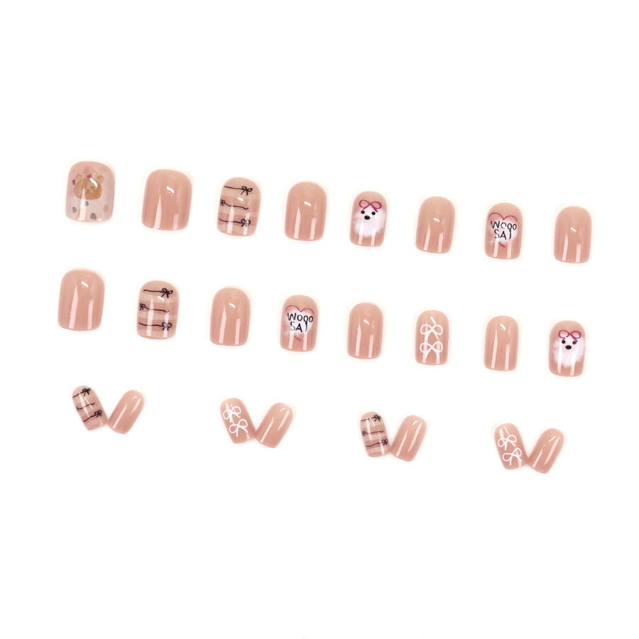 Simple cartoon pattern manicure