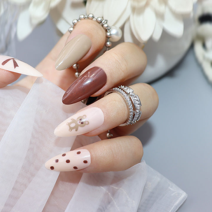 Chocolate bear nail polish