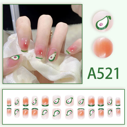 Simple Avocado Nail Art