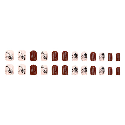 Mature flower nail art