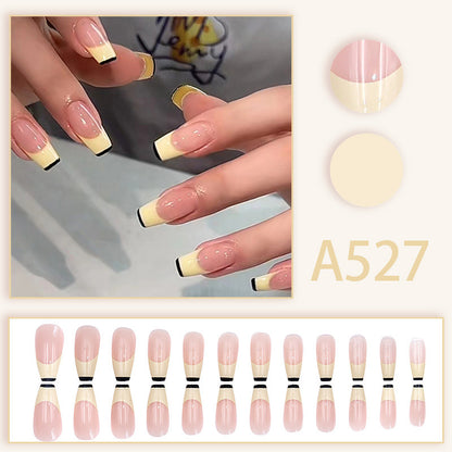 Two-color patchwork manicure
