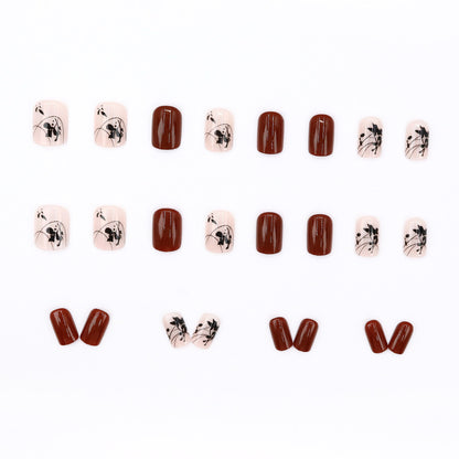 Mature flower nail art