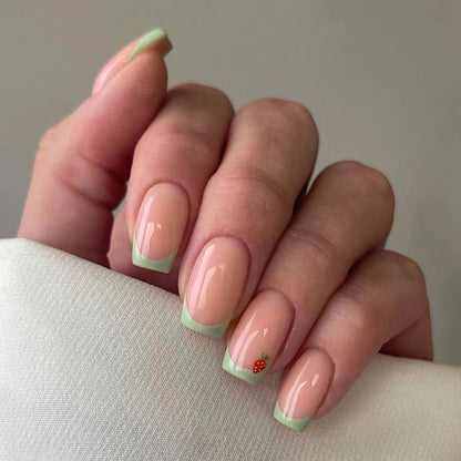 Strawberry sugar texture manicure