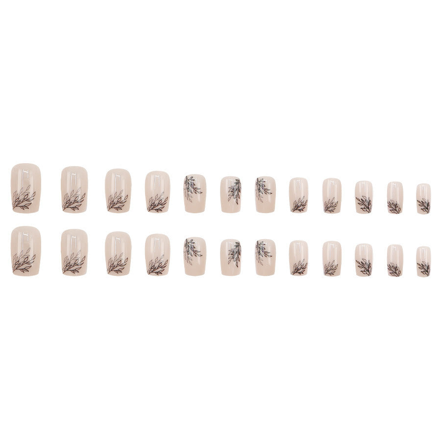 Vintage Leaf Nail Art